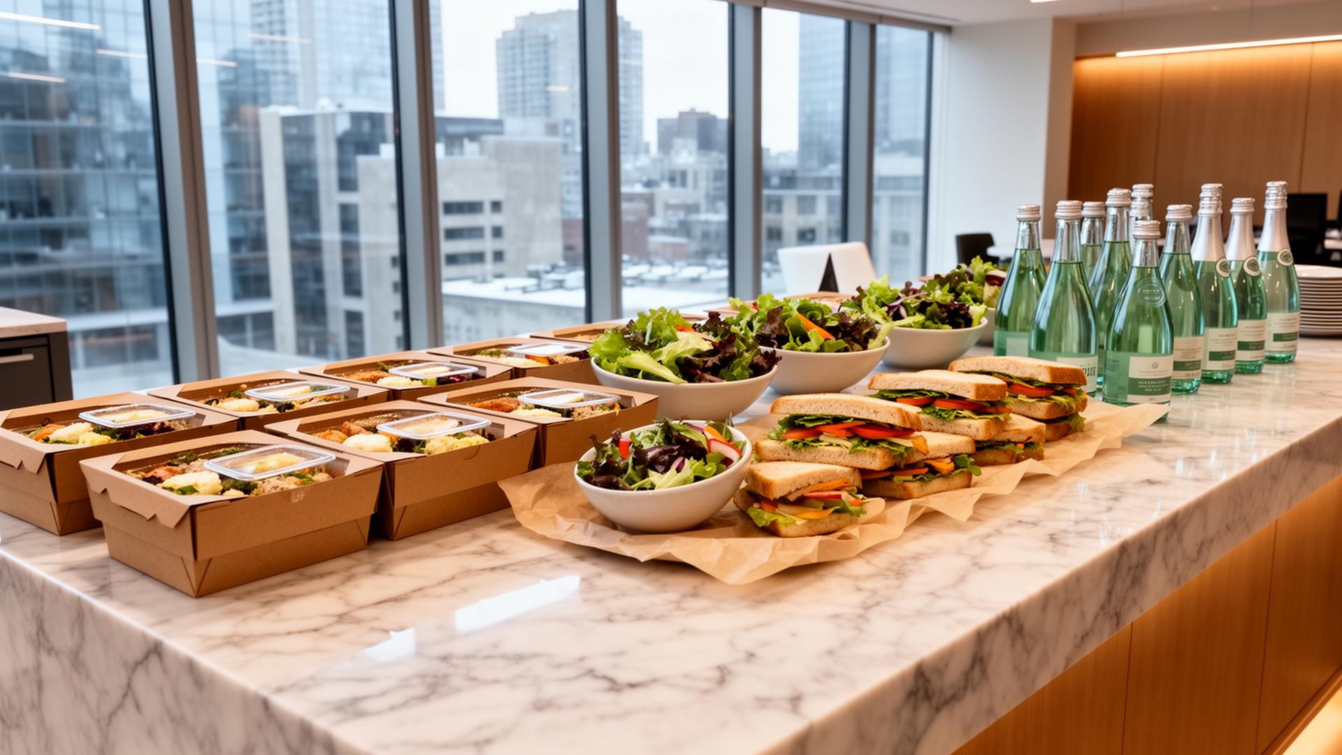 Corporate catering setup